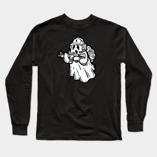 Ghost Recon black and white parody cartoon illustration Long Sleeve T-Shirt